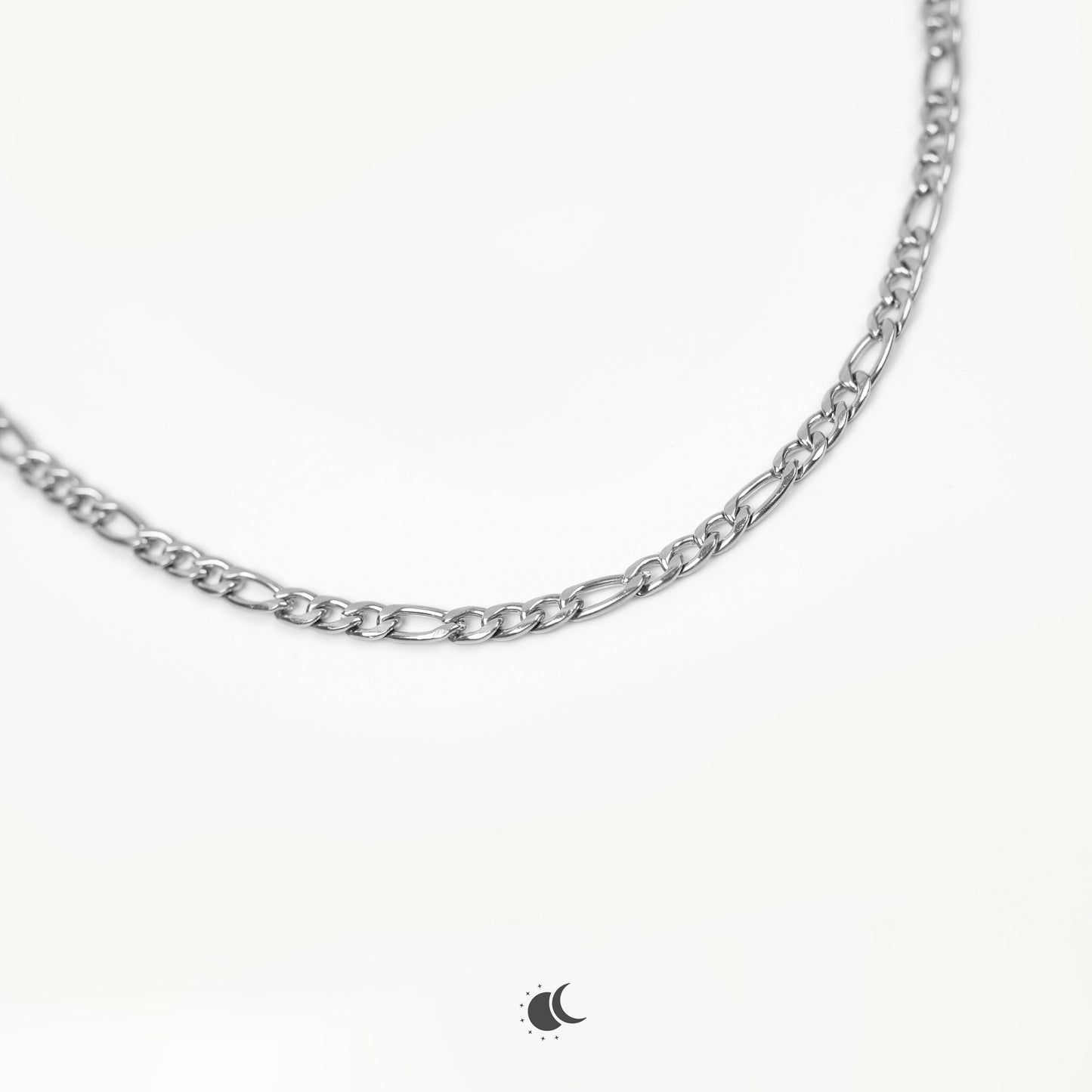 Nero | Figaro Chain | Silver | 4mm