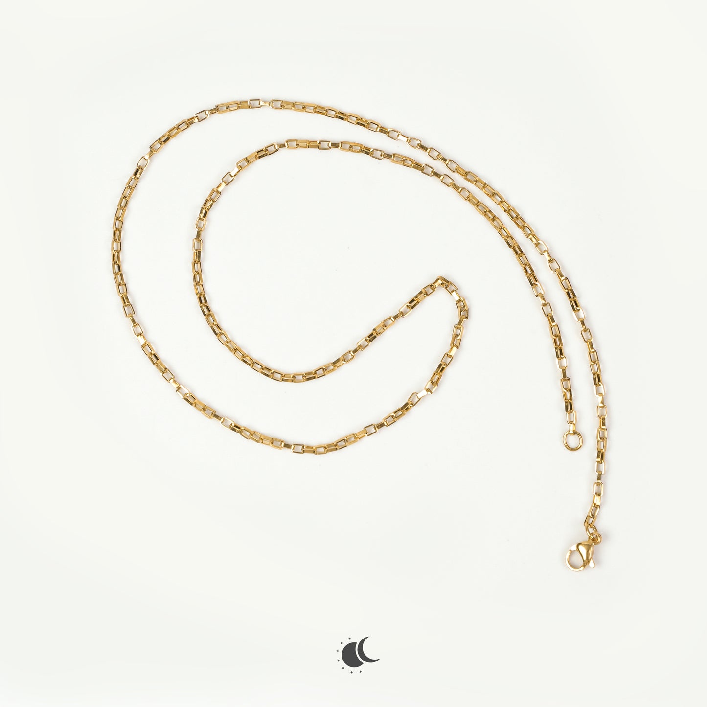 Gaea | Box Chain | 18K Gold | 1mm