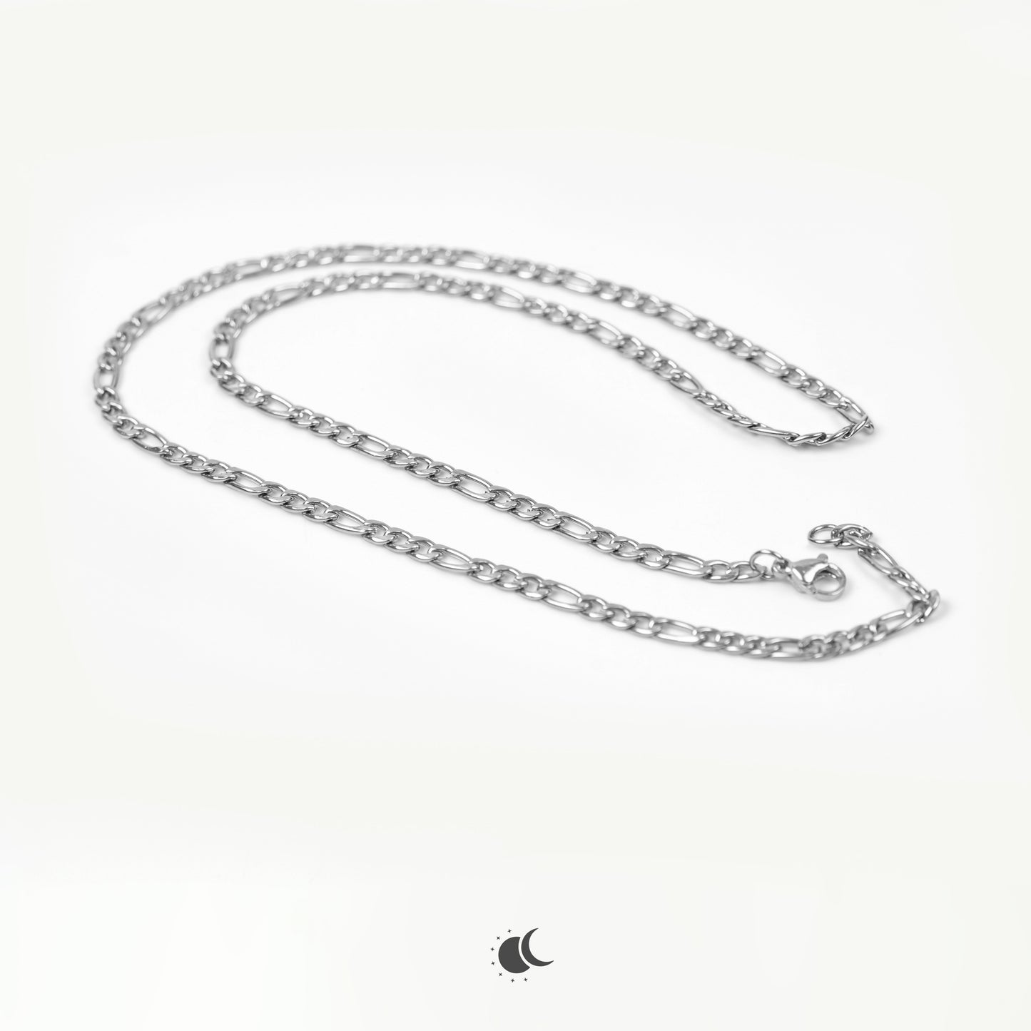 Nero | Figaro Chain | Silver | 4mm