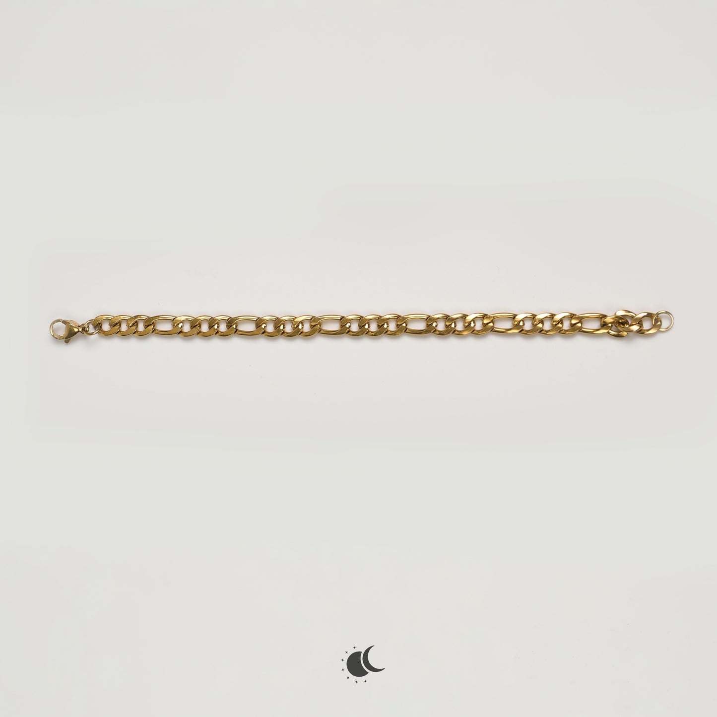 Icarus Bracelet | Figaro Chain | 18K Gold | 7mm