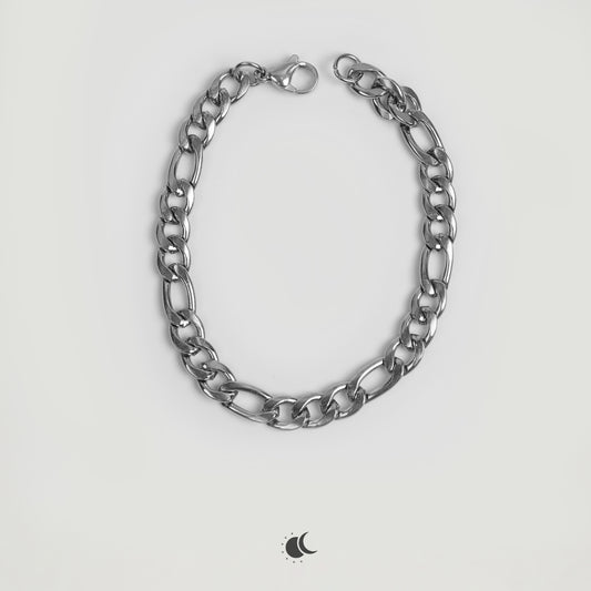 Icarus Bracelet | Figaro Chain | Silver | 7mm